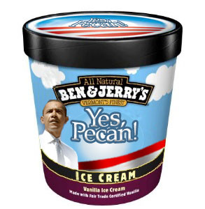 Ben and Jerry's take on 'Yes we can'